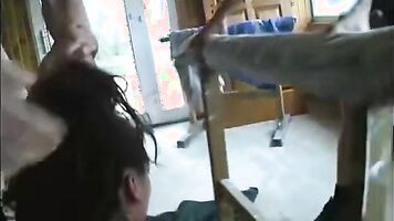 Young amateur girl feeling traumatized after the brutal fuck in desadov porn movie.