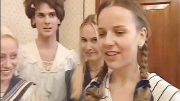 8. Ass of the victim was forced apart in the amateur brutal porn scene.