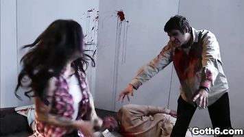Evil d. Orgy! Zombies Fucked to d.! Starring Joanna Angel, Tommy Pistol, Danny Wylde, Larkin Love, Arabelle Raphael, Kleio Valentien and Wolf Hudson
