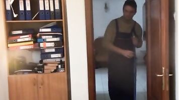A married MILF is assaulted and sodomized in an underground rough sex movie.