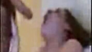 A sexy girl brutalized in a brutal porn movie.