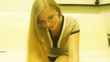 Atheltic cutie with glasses decides to get naked